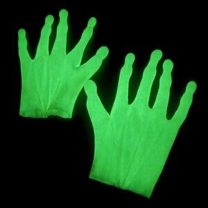 Vintage Easter Unlimited Glow in Dark Rubber Monster Hands Gloves Halloween